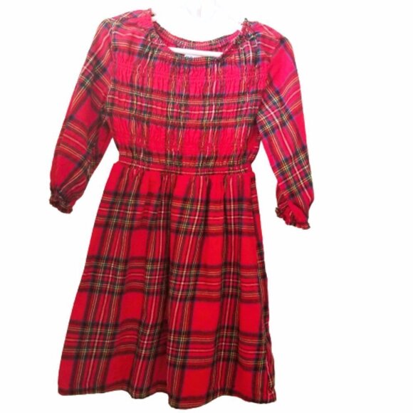 Girl's Red Plaid Old Navy Dress Medium - Picture 1 of 8